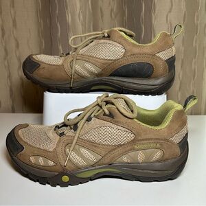 Merrell Azura Kangaroo Women's 9 J24356 Hiking Performance Shoes Brown Tan Green